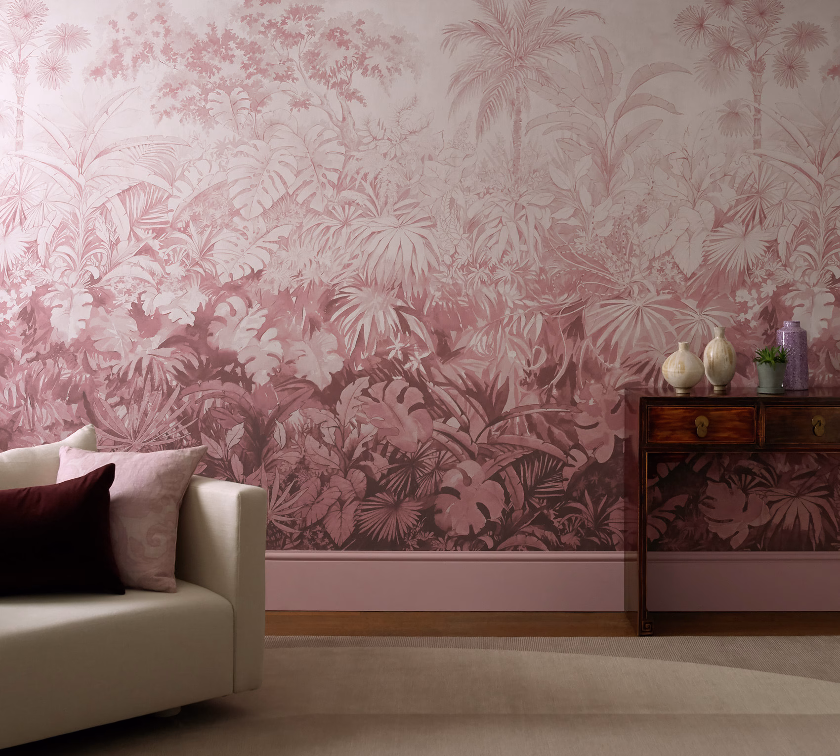 Панно Paint & Paper Library Botany Jangala 0360JAPLAST 3,25х2,8 м фото в интерьере